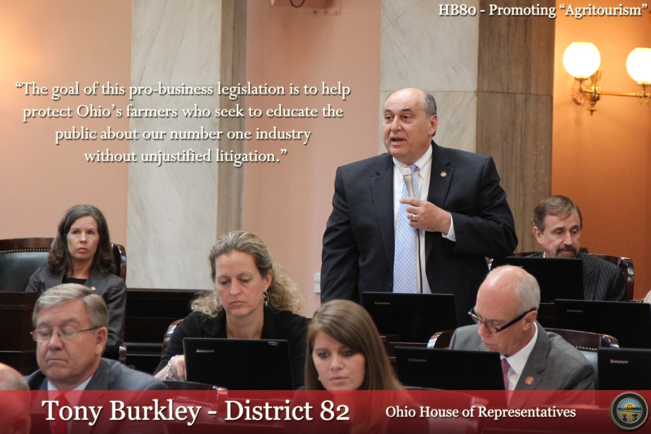 Rep. Burkley Promotes Agritourism in Ohio with HB 80